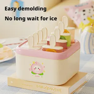 Food Grade Ice Cream Mold, Creative DIY Ice Pop Maker, Covered Ice Cube Tray, Home Kitchen Use, Easy to Clean, Durable Design