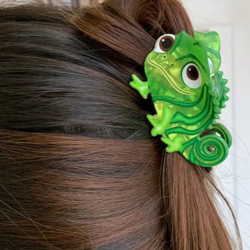 Women's St Patrick's Day Medium Lizard-Shaped Hair Claw, Cute Simple Back Head Decoration, Suitable for Daily Use, Flat Claw Clips, Fun Hair Clips, Cute Hair Accessories, Super Cute Clips
