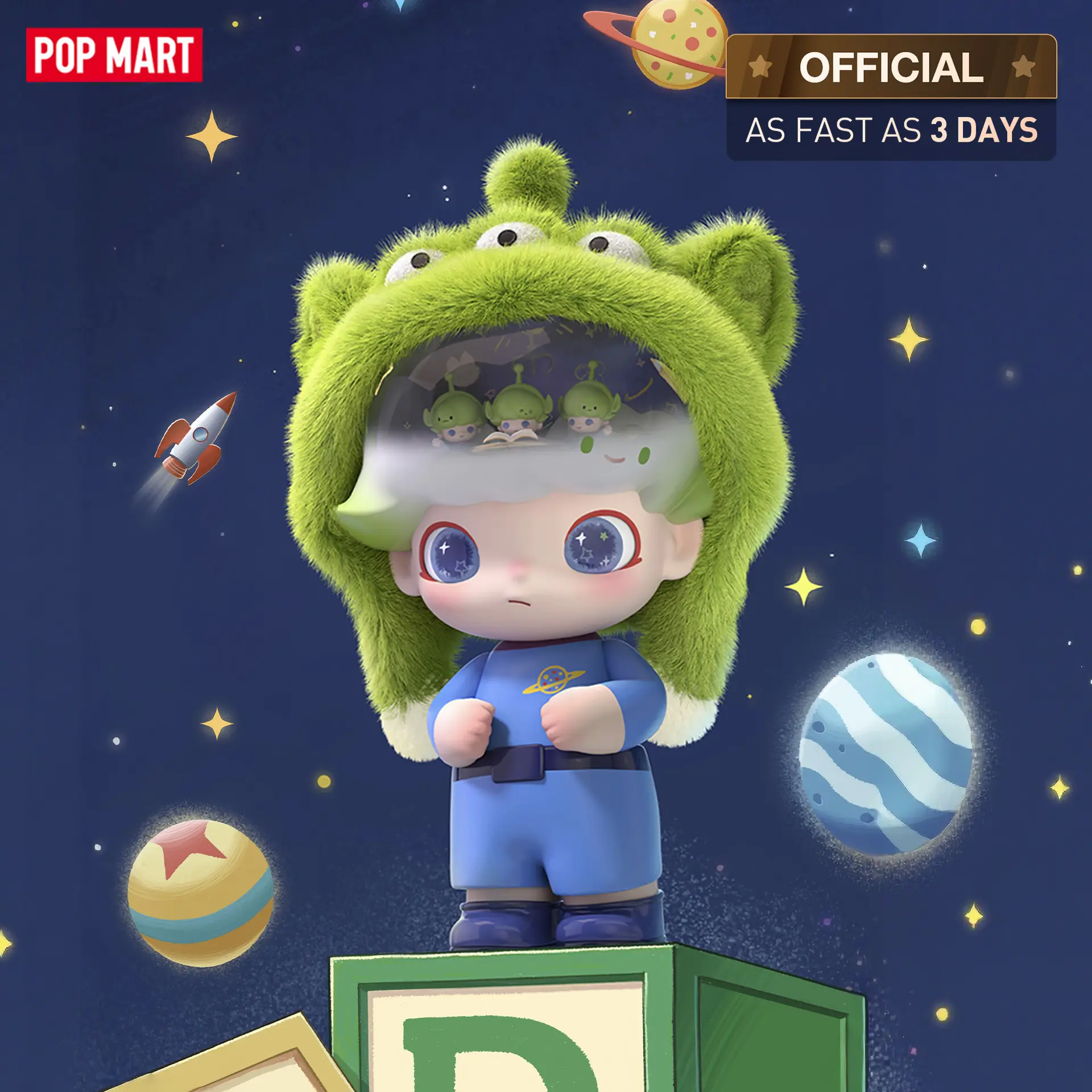 POP MART MEGA JUST DIMOO 700% PIXAR-Alien, Toy Story, Room Decor