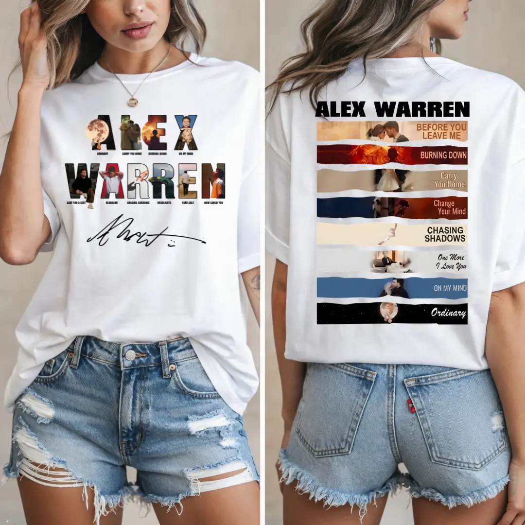 Alex Warren Tour 2026 Shirt, Concert Fan Graphic Tee for Fans, Vintage Music Merch, Trendy Unisex Soft Cotton Apparel, Cute Tour Lover Gift Outfit