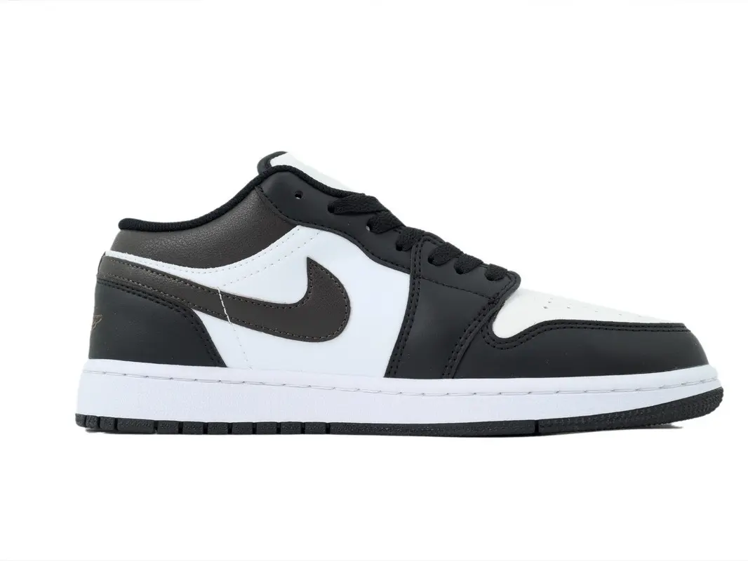 Retro Inspired Low Top Basketball Sneakers For Men White Black Brown Color Block Leather Upper Street Fashion Hip Hop Casual Trainers Shock Absorbing White Outsole Urban Lifestyle Male Shoes