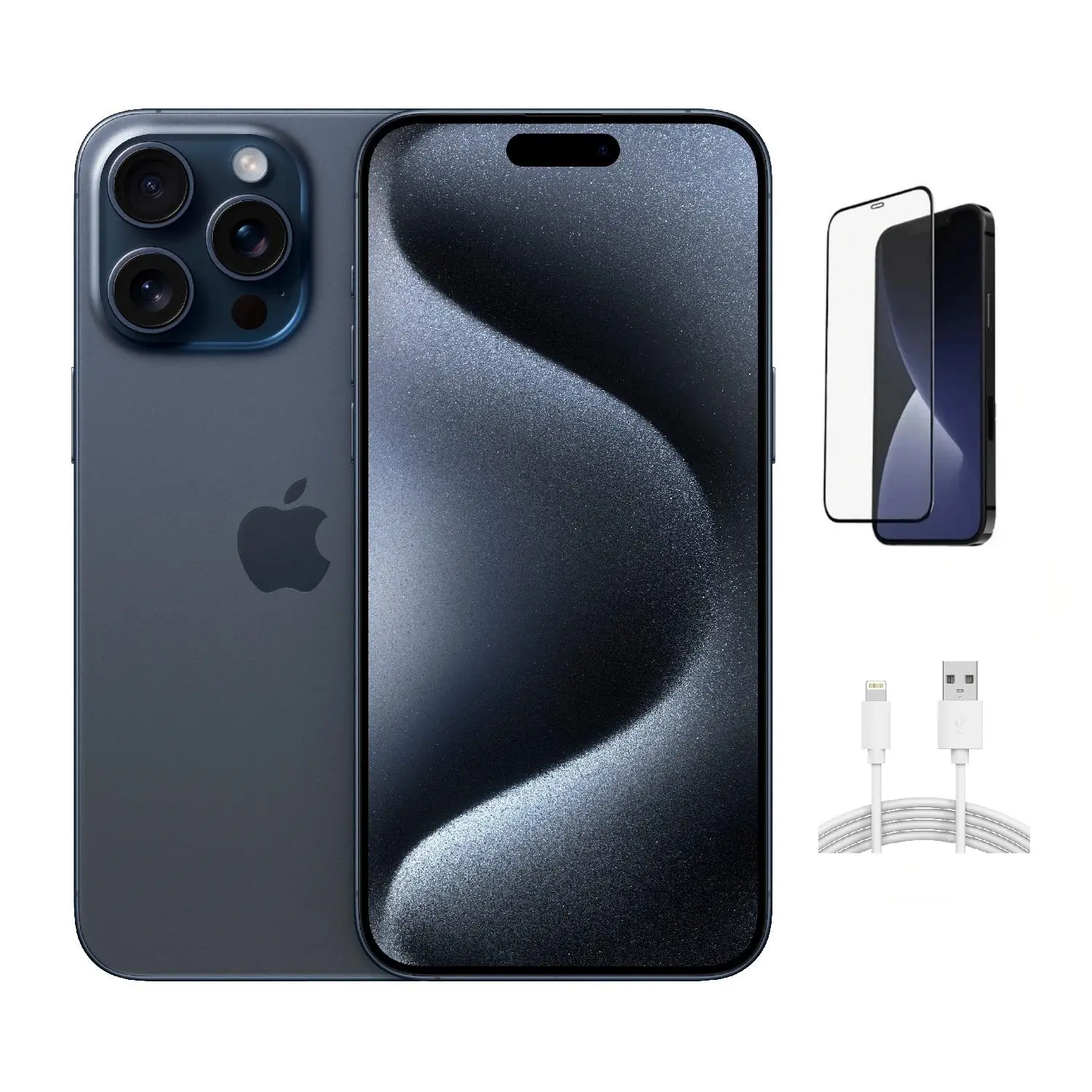 Refurbished Apple iPhone 15 Pro Max A2849 (Unlocked) Good Condition with Tempered Glass Screen Protector & 1 Year Warranty