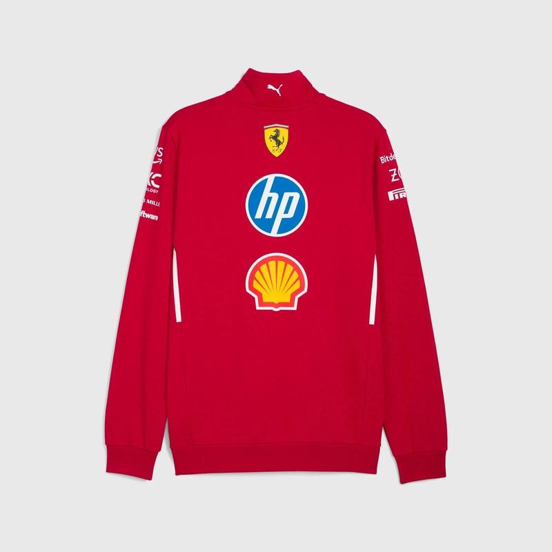 Scuderia Ferrari F1 2025 Team 1/2 Zip Sweatshirt - Dark Cherry