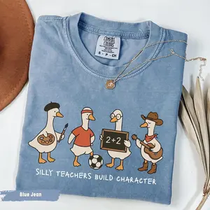 Silly Teacher Goose Shirt Back to School shirt, Western Teacher shirt, Funny Gift For Teacher, Teacher Appreciation Gift