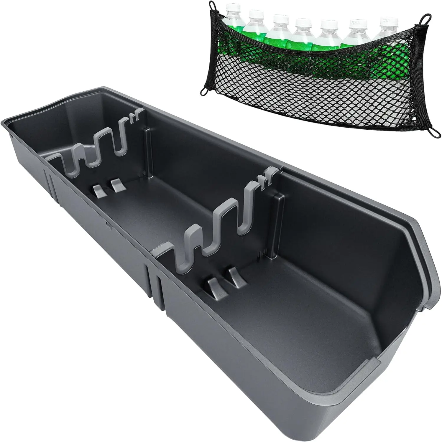YITAMOTOR Rear Under Seat Storage for Ford 2015-2025 Ford F150 SuperCrew Cab，2017-2024 Ford F-250/F-350 Super Duty