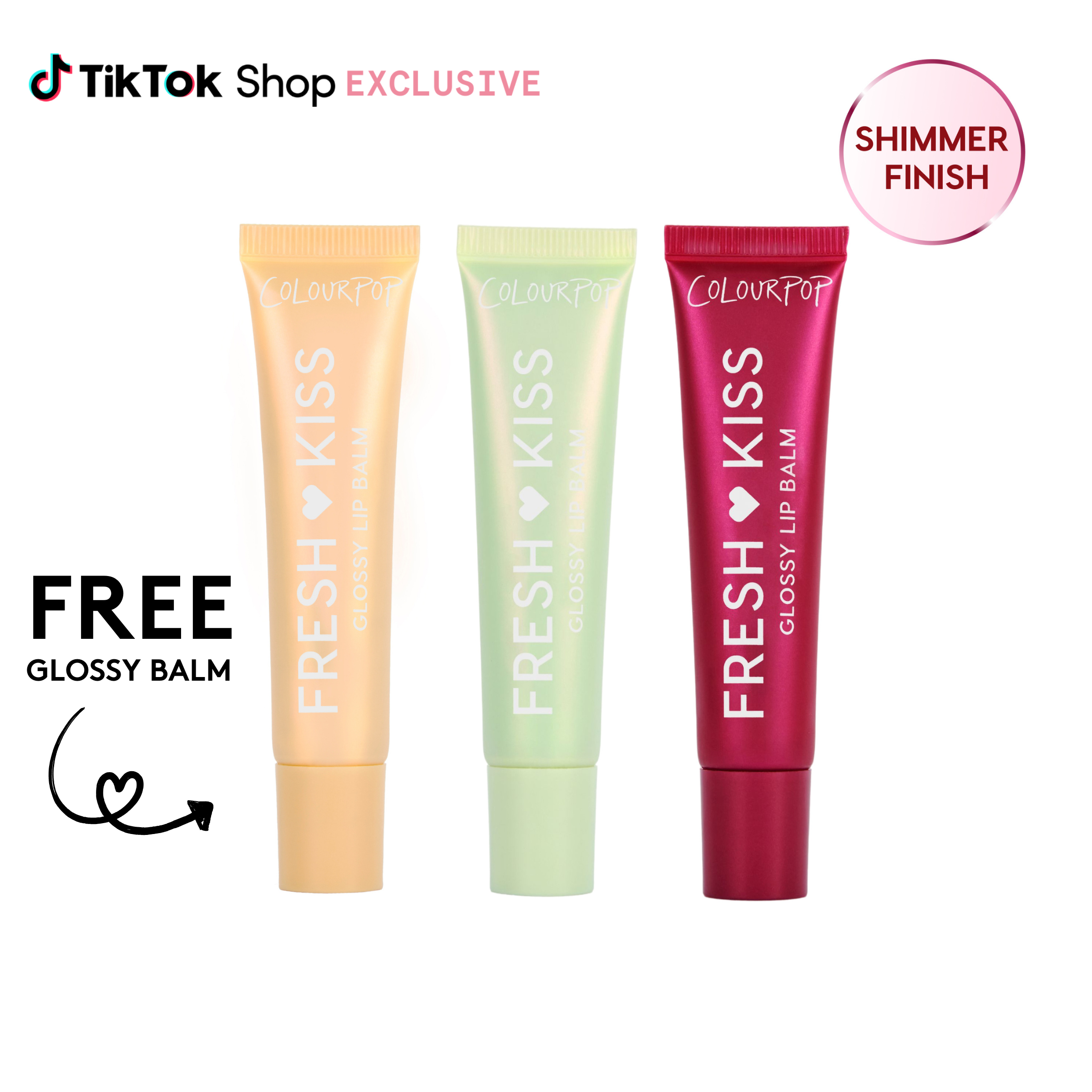 ColourPop Fresh Kiss Glossy Balm Trio Hyaluronic Hydrating Skincare Comfort