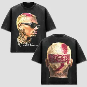 [FREE SHIP] Comfort Colors C Brown Bootleg T-Shirt, Breezy Graphic Tee, CB Hip Hop Merch, Raymond X Brown Top, Neon Pink Green Concert The R&B Tour Fan Wear