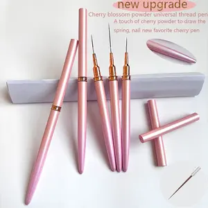 5-Piece Ultra-Fine Manicure Brush Set, 7/9/11/15/25mm Brushes, Professional Design, Ideal for Gel Nail Art, DIY, Salon, Gifts, Nail Art Tools