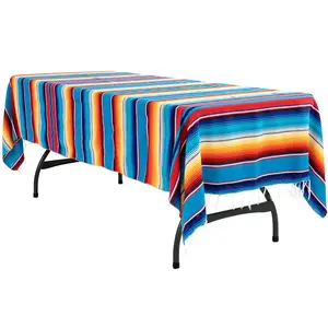 Woven Mexican Serape Tablecloth