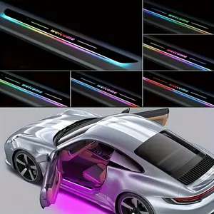Car Door Projector Lights RGB LED Welcome Logo Music Sync App Control 4-in-1 Kit USB Charging Auto ON/OFF Waterproof for TikTok Viral Car Enthusiasts Night Driving Customization