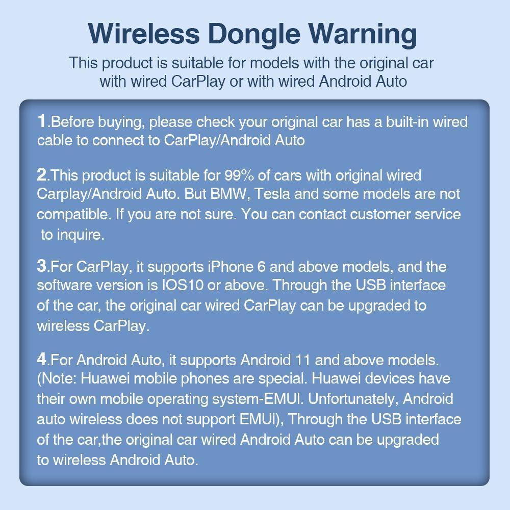 2026 New Upgraded CarPlay Wireless Adapter, for iPhone/Android, Instant Connection & Hands-Free Calling Feature