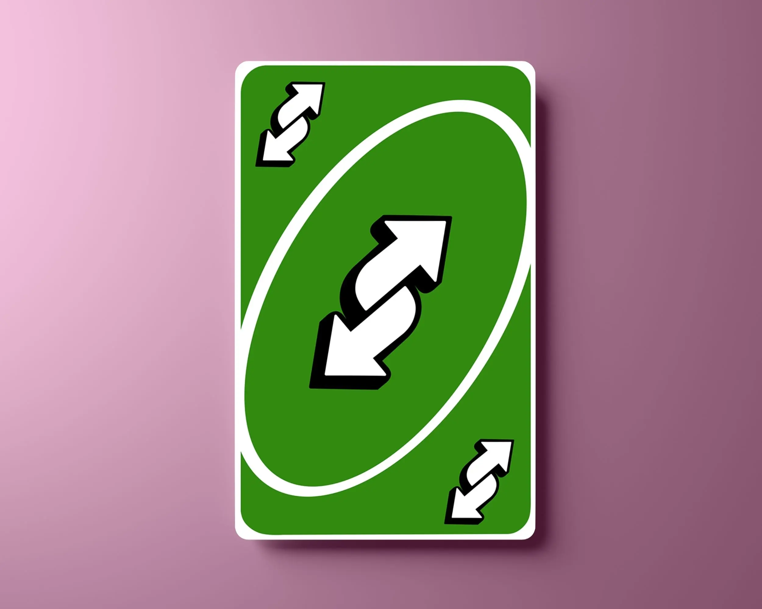 Green Uno inspired vinyl Sticker Cover Family card game wallet card skin Reverse funny atm
