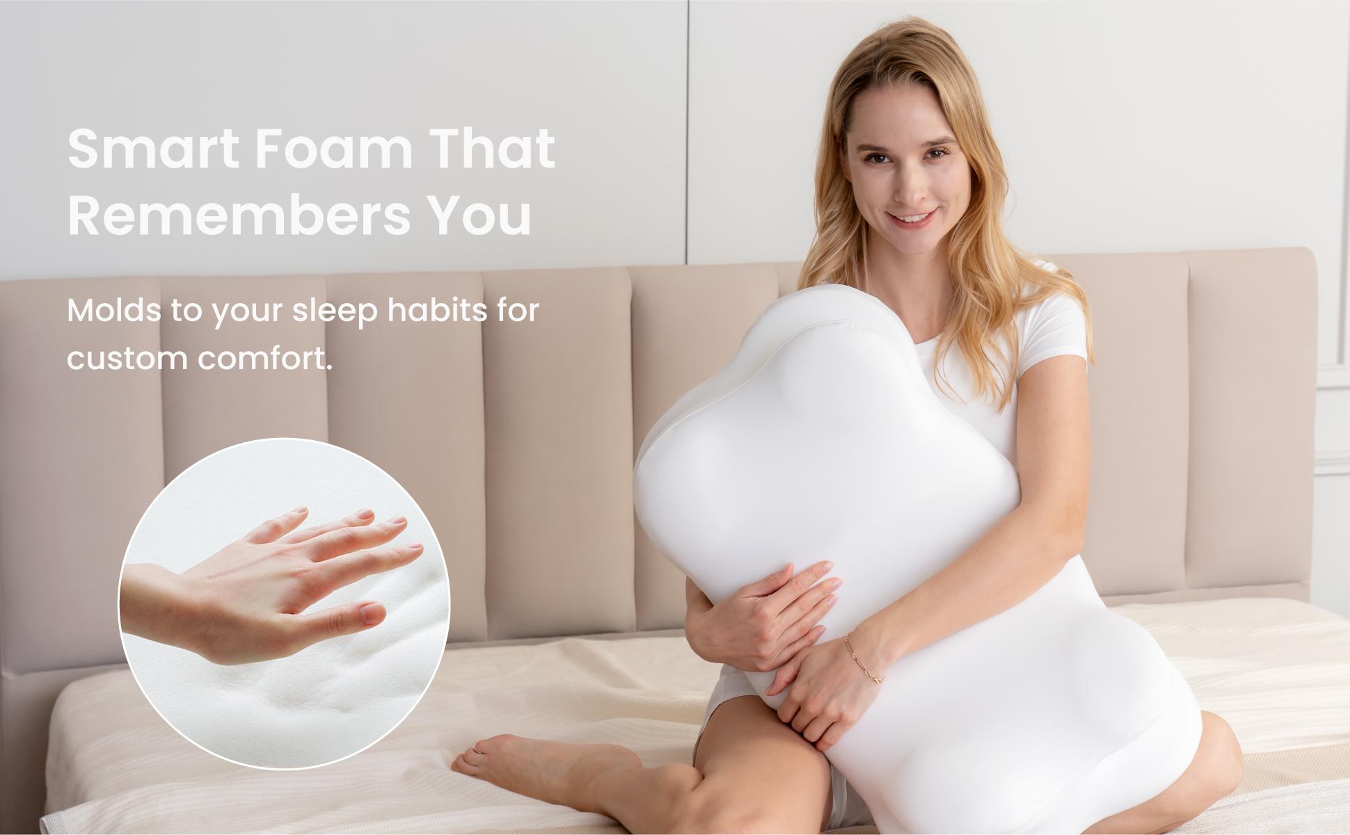 Alcedo Cervical Memory Foam Pillow for Neck and Shoulder Pain Relief, Adjustable Ergonomic Contour Orthopedic Pillow with Cervical Support for Side, Back and Stomach Sleepers