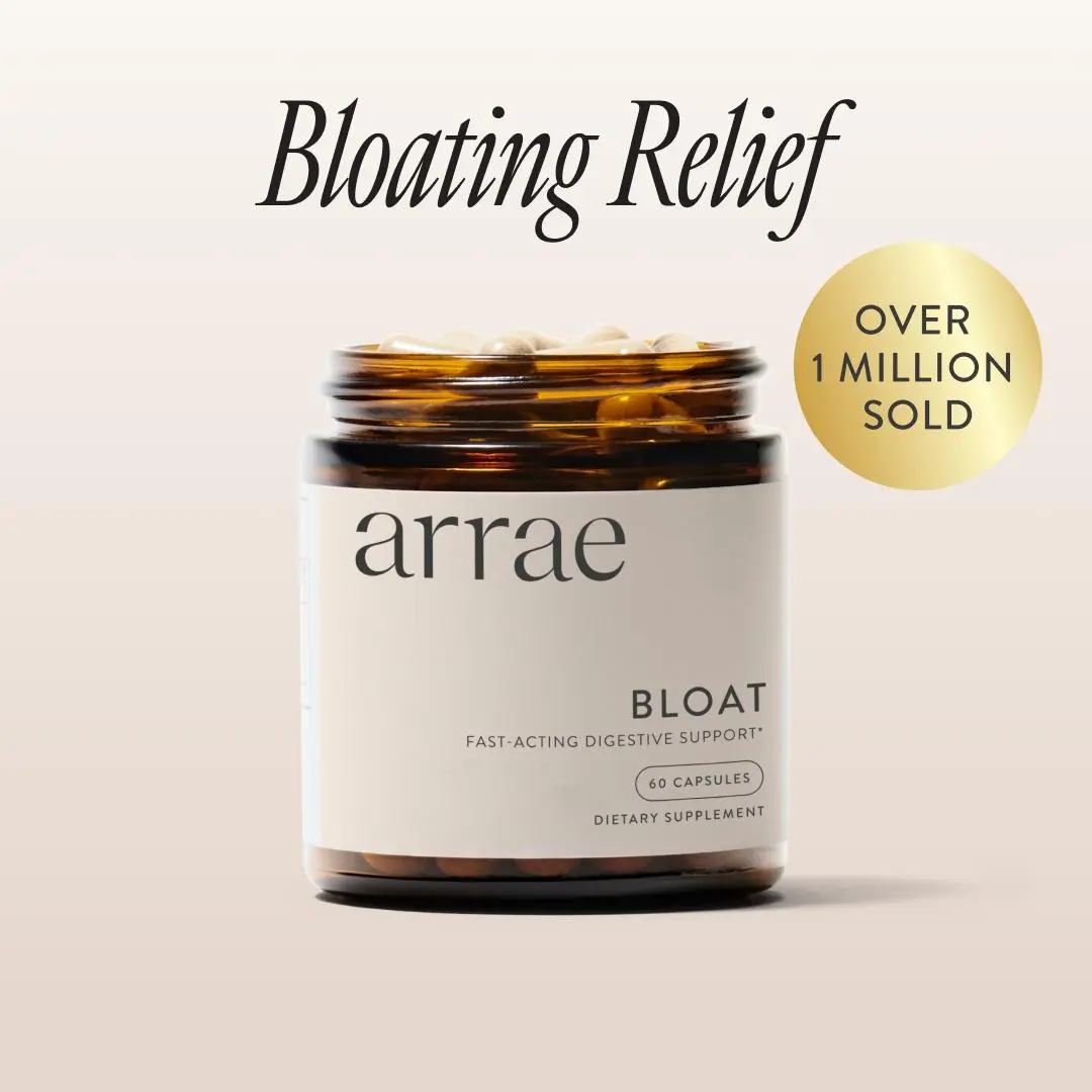 Arrae Bloat | Fast-Acting Bloating Relief Digestive Enzymes & Gas Relief Capsules, 30-Day Supply| Natural Healthcare Dietary Supplement Edible