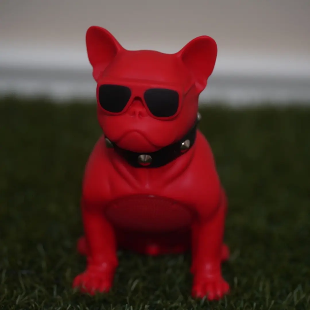 Red French Bulldog Statue