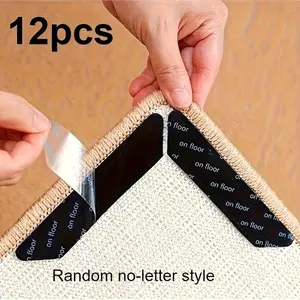 1-12 Piece Anti-Slip Rug Pads, Non-Slip Fasteners, Reusable and Washable Plastic Anchors for Hardwood Floors, Tiles, Vinyl, Floor Protection