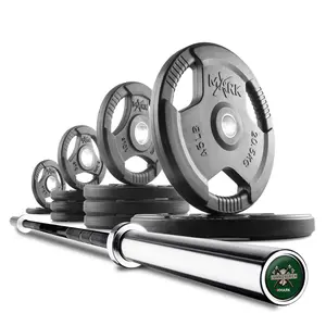 Tri-Grip Olympic Weight Plates and Olympic Barbell Sets