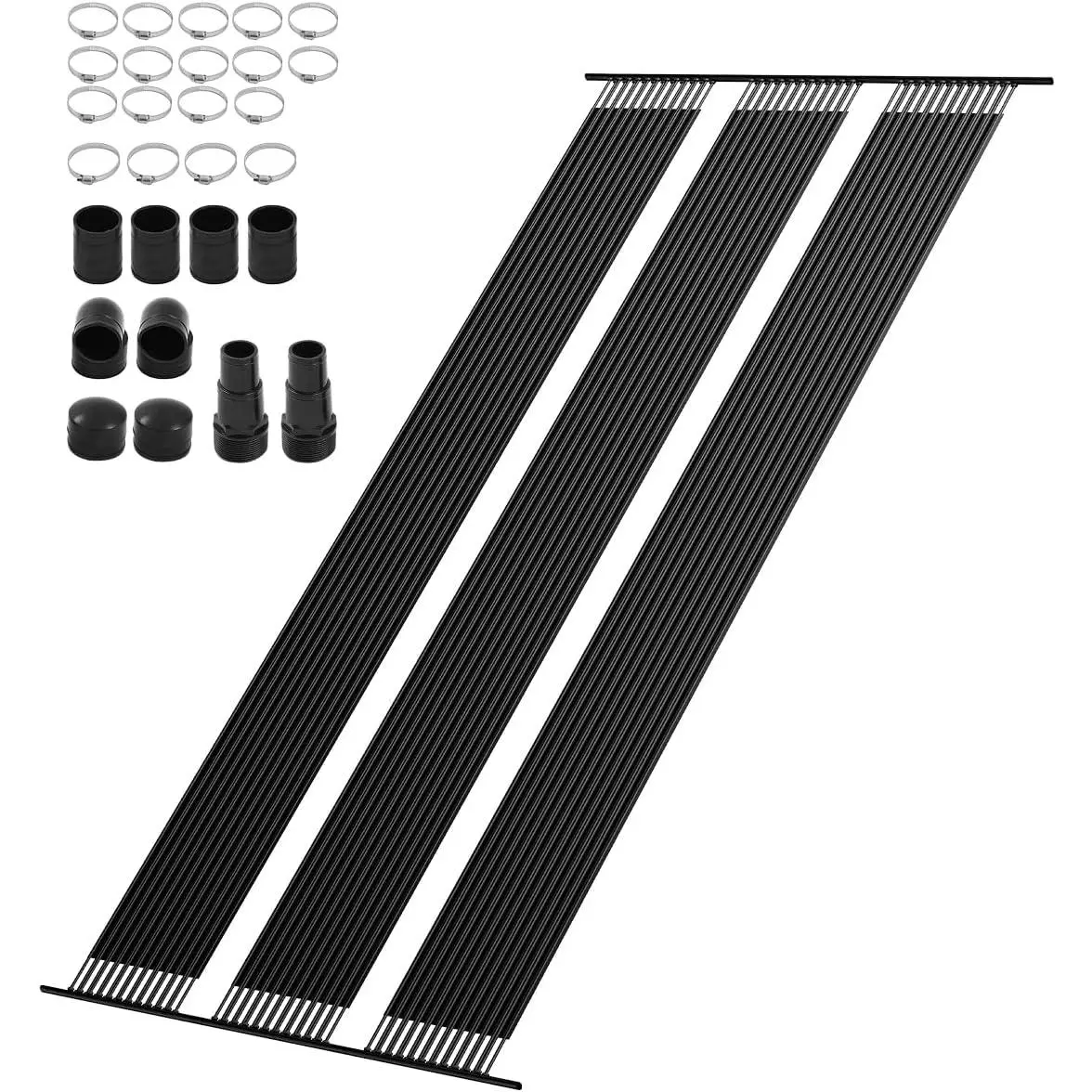 Spring new arrivals Solar Pool Heater, 4 x 24 ft HDPE Pool Heating System - Durable & Weather-Proof, with Complete Accessories, Universal Solar Pool Panel–Raises Water Temperature, for Aboveground & Inground Pool