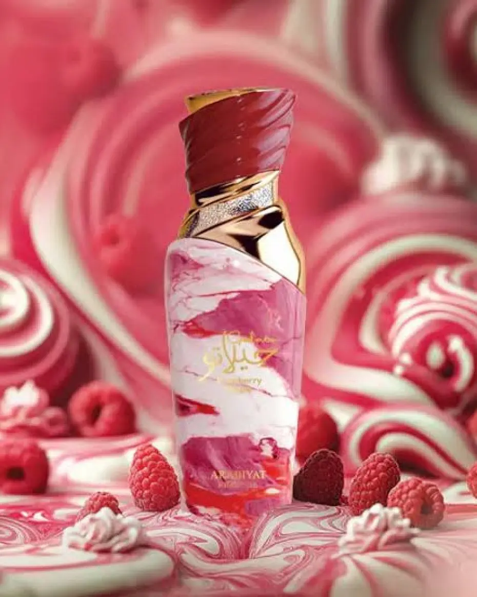 Arabiyat Prestige Gelato Raspberry Ripple Eau de Parfum - Women's Fragrance - Fruity Gourmand Perfume - 3.4 fl oz EDP Fragrance - Long-Lasting Body Scent