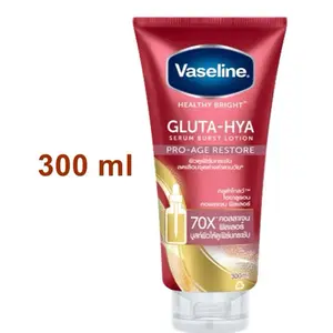 Vaseline Healthy Bright Gluta-Hya Serum Burst Lotion Pro-Age 300ml for Radiant Skin Body Care Moisturizers
