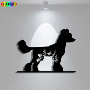 1pc Minimalist Dog Metal Wall Art, Minimalist Dog Statue Mural, Iron Craft, Perfect for Living Room, Garden, Zoo Corner Decor, Silhouette Wall Decor, Intricate Craftsmanship, Christmas Decor, Ideal Gift for Nature Lovers