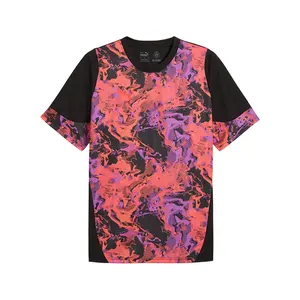 PUMA Mens Individualcup Crew Neck Short Sleeve Jersey Soccer Cleats  - Black