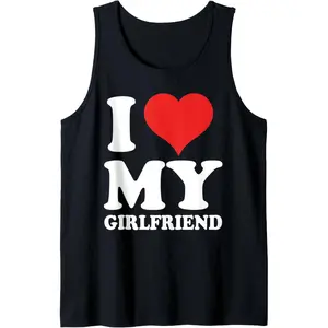 Women's "I Love My Girlfriend" Graphic Tank Top, Casual Sleeveless Tee Made From Soft Breathable Cotton, Stylish for Day Wear