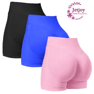 3 Pack Shorts for Women, Women Workout Shorts Scrunch Butt Lifting Gym Seamless Booty Biker Shorts; Shorts Hidden Scrunch Butt LiftingSeamless Shorts