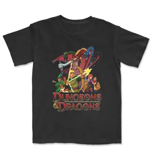 Vintage Dungeons & Dragons Hint Cartoon Graphic Tee, RPG T-Shirt, Fantasy Role-Playing Game Shirt, Y2k, Graphic Tee, Gift T-shirt, Dnd Tee, Unisex Cotton Top Menswear Womenwear Streetwear Cotton Comfort Shortsleeve Casual