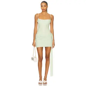 Runaway The Label Seanna Ruched Mini Dress in Keylime