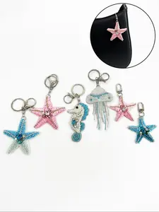 Handmade Bag Charm Patch, Ocean Wave Design, Premium Quality Hand Stitched Accessory for Summer Bags, Unique Personalized Decoration