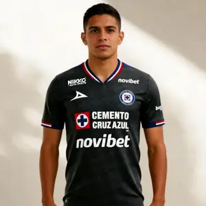 2526 Cruz Azul Third Away Black Short Sleeve Soccer Jersey