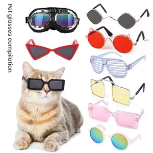 Cute Cat Glasses Decoration Dog Sunglasses Pet Accessories, Unique Pet Eyewear, Stylish Animal Eye Wear for Dogs & Cats