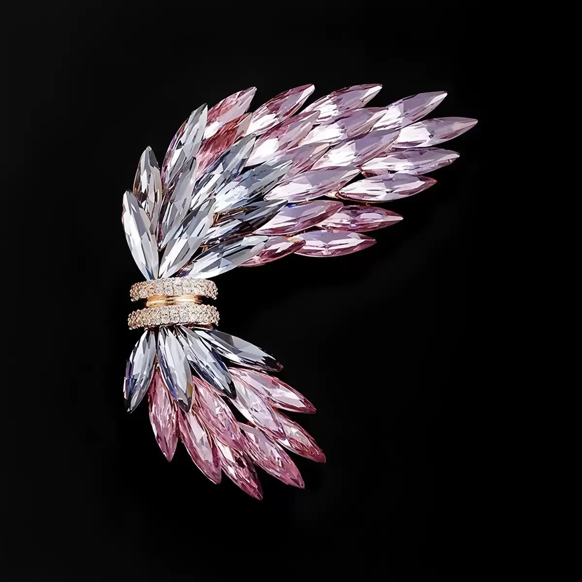 Pink&Blue Wing Brooch