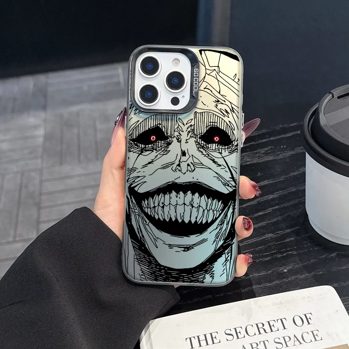1 piece of Ashborn phone case, fashionable and creative trendy durable Protective iPhone phone case, gradient color silver phone case, Cover, casing, suitable for iPhone 17 Pro Max, compatible with iPhone 7-17 series/Pro/Pro Max/Plus/Air/E/Mini/X/XS/XR