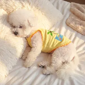Pola Small Vest, Pet Dog and Cat Two-Leg Sports Vest, Teddy Bichon Pomeranian Shih Tzu Clothes, Comfortable Daily Wear