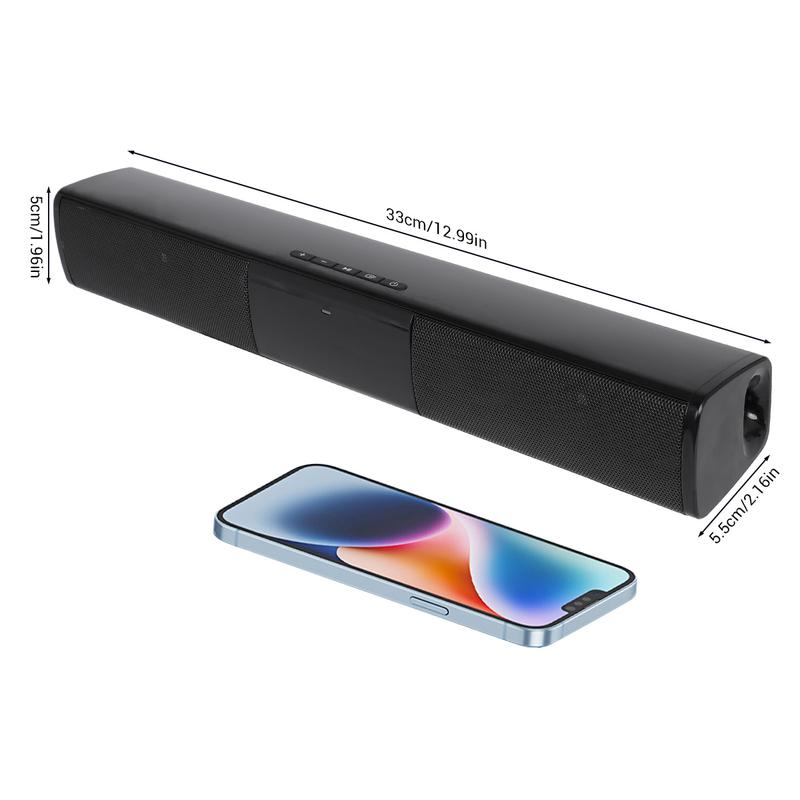 Bluetooth Soundbar Speaker For Smart TV laptop Home Theater Wireless Surround Sound Bar Stereo Rechargeable USB FM AUX TF BT Input Mode