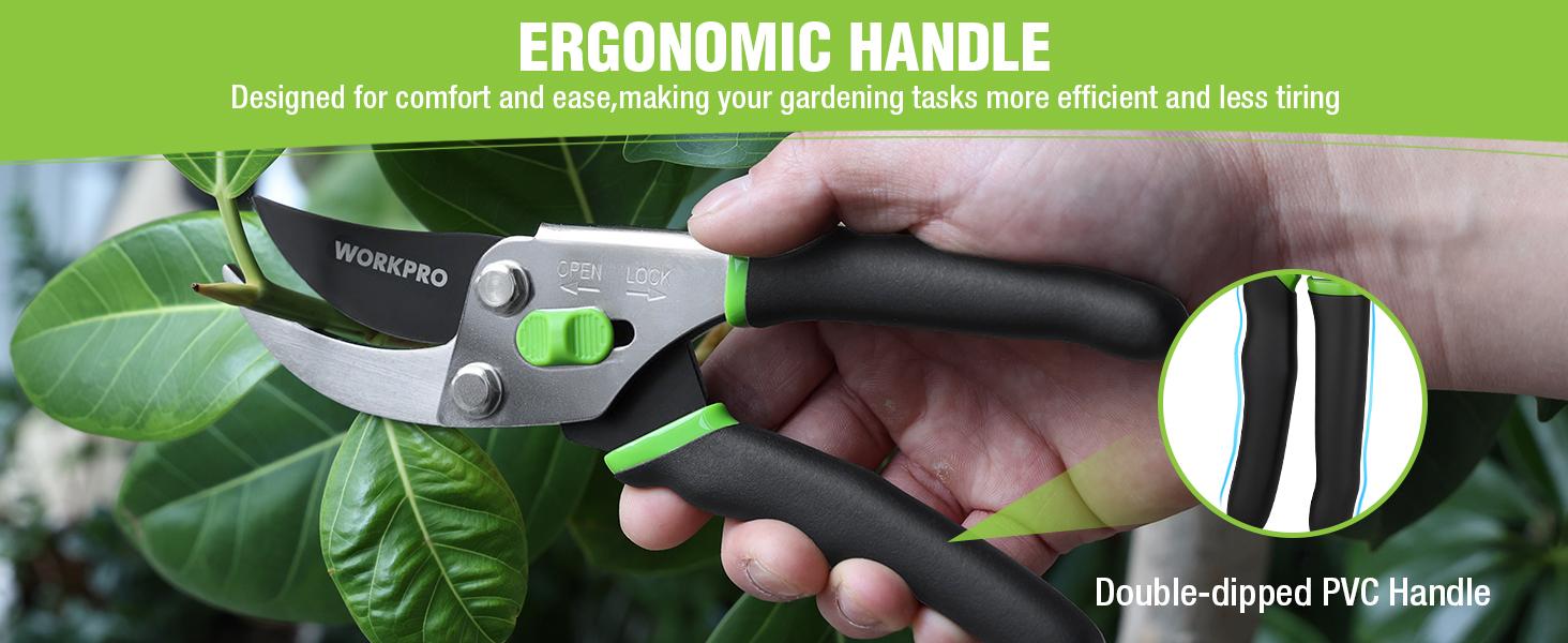 #backtoschool WORKPRO Bypass Pruning Shears, 8.5" Hand Pruner with Non-Slip Grip Handle, Garden Clippers with High Carbon Steel for Branches, Flowers, Fruits, Plants, Bonsai, Gardening Gifts for Women Men #backtoschool WORKPRO Bypass Pruning Shears, 8.5" Hand Pruner with Non-Slip Grip Handle, Garden Clippers with High Carbon Steel for Branches, Flowers, Fruits, Plants, Bonsai, Gardening Gifts for Women Men