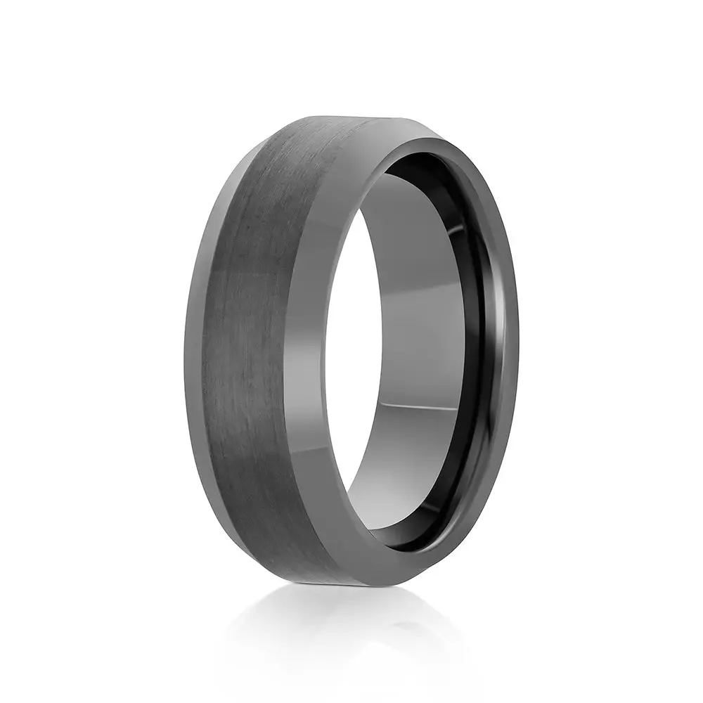 The Jetsetter Men's Classic Platinum-Carat Gold Jewelry - Cobalt-Free Tungsten Carbide Accent, Anniversary Ring, Birthday Gift