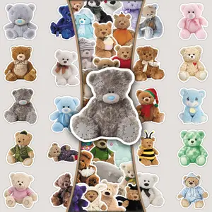 50 pieces of bear toy cartoon cute personality creative fresh decoration DIY scrapbook suitcase stickers