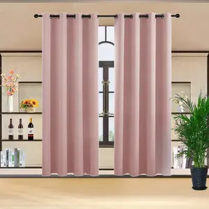 2 Piece 100% Blackout Curtains with Hole Hanging Method, Sun Protection, Privacy Protection, Insulation Noise Reduction, Suitable for Bedroom Living Room Dining Room