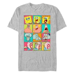 Men's SpongeBob SquarePants Character Emotions T-Shirt