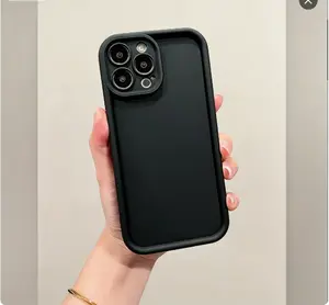 Simple Black TPU Shock-absorbing Phone Case For Iphone 15/14/13/12/11/7/8/PLUS/XSMAX/XR/XS/X