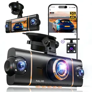 4-Channel Dash Cam! High-Speed Memory Card! HD Dash Camera 🛡️Non-rechargeable, must be used while plugged in. Wifi Dashcam
