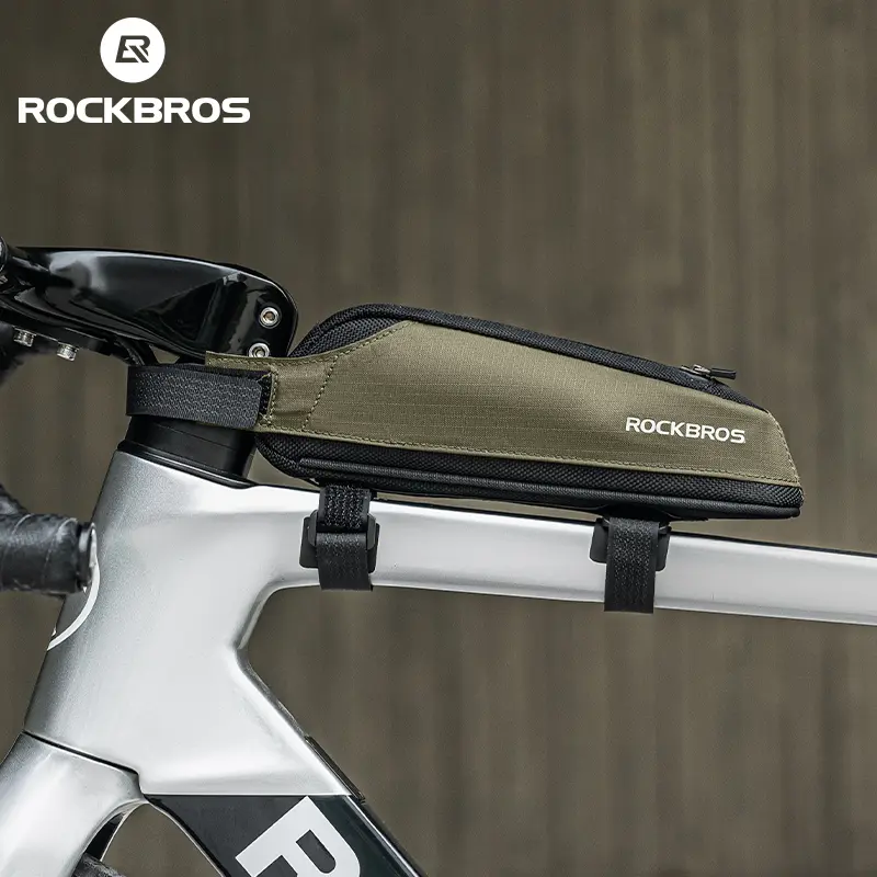ROCKBROS Bike Frame Bag Bike Top Tube Bag 2 Pieces Combi Bike Bag Bike Triangle Bag Pouch Storage Bag for Mountain Road Ebike Bike