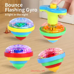 LED Glow Spinning Top, 1pc Colorful Flashing Light Fun Fidget Toy for Kids, Boys & Girls, Birthday Party Favors, Sensory Play Indoor/Outdoor Rotating Gyroscope Toy, Anti-Stress Stress-Relief Toy