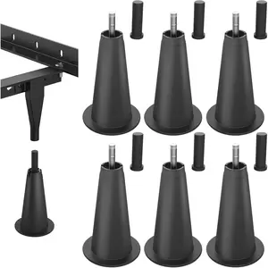 5" High Rise Bed Frame Risers, Bed Frame  with Socket Sleeve to Replace,Set of 6,Lift Bed Frame by 5" for Under Bed Storage