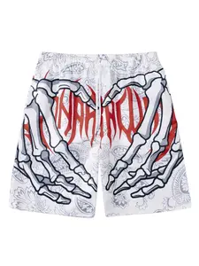 Y2K Graphic Shorts Goth Ghostface Skeleton Streetwear Rave Bandana Paisley Shorts