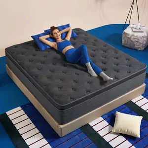 Hibrid mattress 12,14 Inch Queen Mattress King, Twin, Full Mattress, Equipped with Individually Wrapped Pocket Springs in a . Medium Firmness, Lumbar Support,Edge Reinforcement, Ergonomic Design, Fiberglass-Free,Suitable for Homes and Hotels gift box