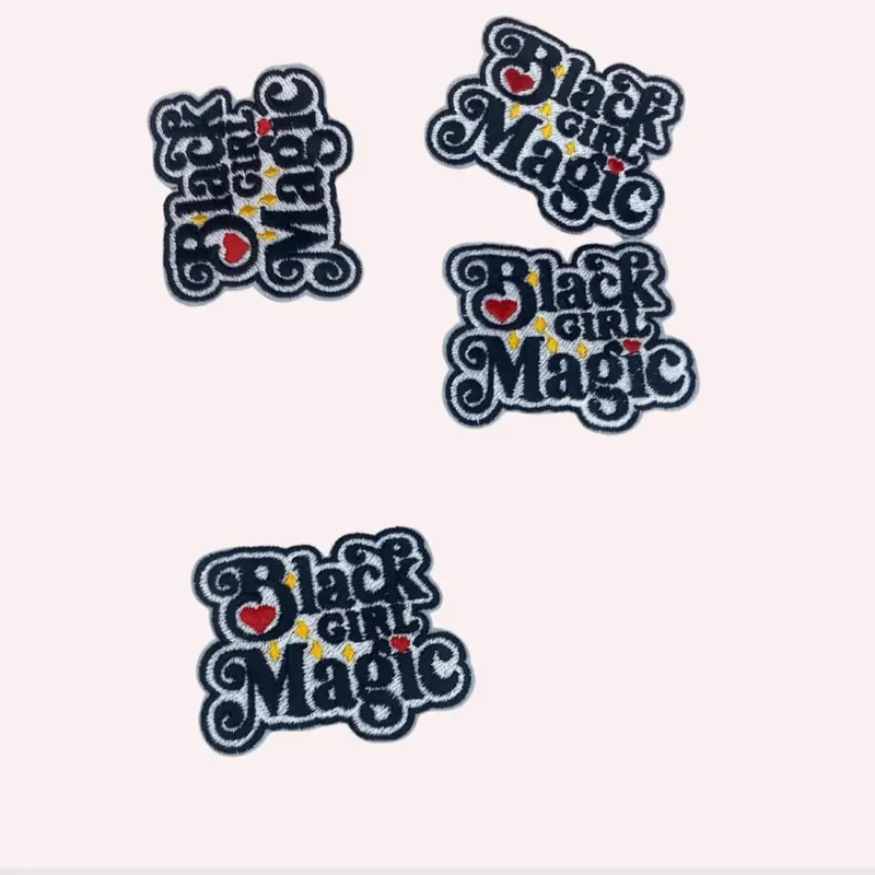 Black Girl Magic Iron-On Patch - Embroidered Applique (3.1 inches)